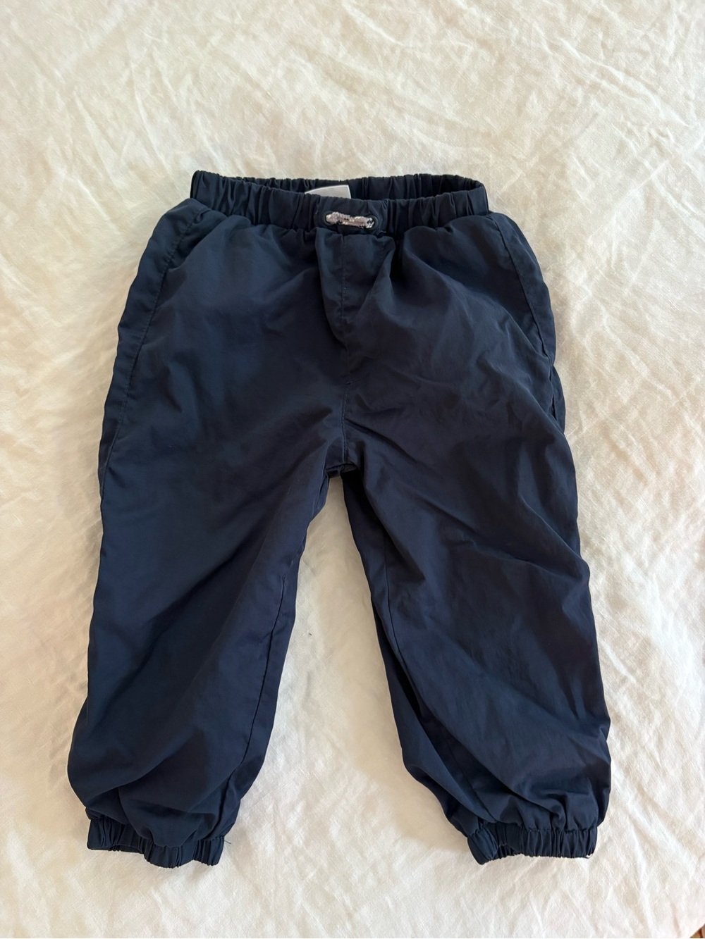 Zara Navy Elastic Cuffed Jogger Pants
